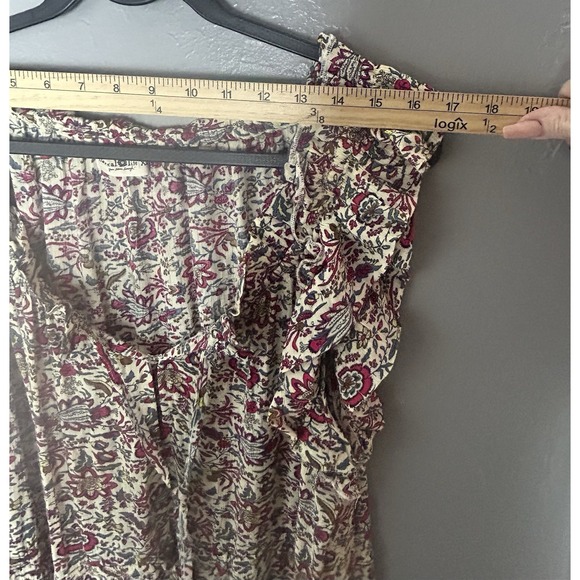 Natural Life Women's Midi Dress Floral Size XL Tassels Short Sleeve Spring Boho - Picture 11 of 11